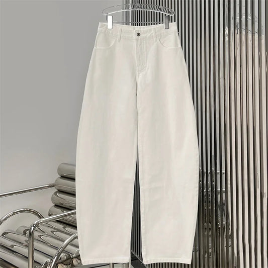 women's jeans New high waisted slim fit straight leg pants for the summer of 2026 pure cotton casual women's pants Denim pants