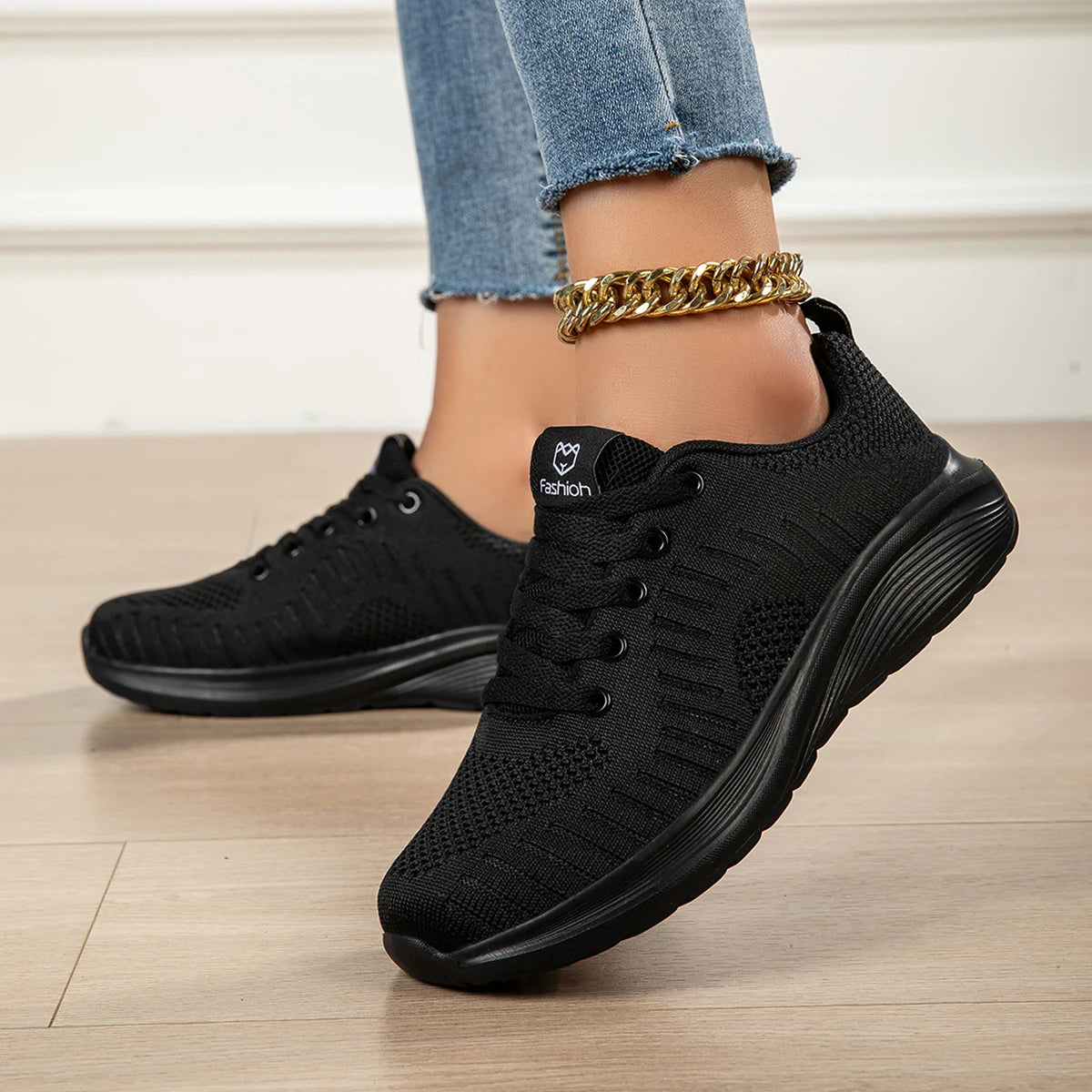 Women's Casual Sports Shoes, Breathable Running Shoes, Lightweight Flat-Soled Single Shoes,