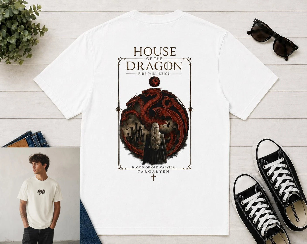 House of The Dragon Movie Graphic 2026 T-Shirt 100%Cotton Men's Women's Y2k Popular Oversized Funny Tshirt Casual Tee Streetwear