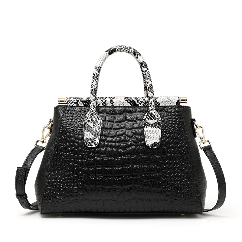 Aidrani 2026 New Style Large-Capacity Genuine Leather Women's Bag with Stone Pattern, Luxury High-End Sense Women's Handbag