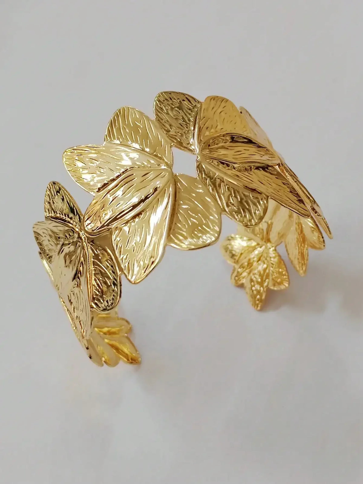 Gold Flower Bangle, Women's Jewelry, Valentine's Day Gift
