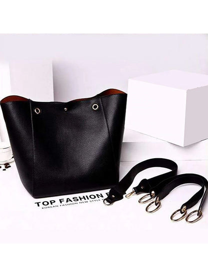 Women Large Tote Bag PU Leather Waterproof Handbags Shoulder Bag Women's