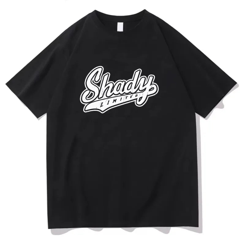 Eminem Shady T-Shirt Rapper Music Gift for Fan T Shirts Men Women Round Neck Short Sleeve Streetwear High Quality Cotton Clothes