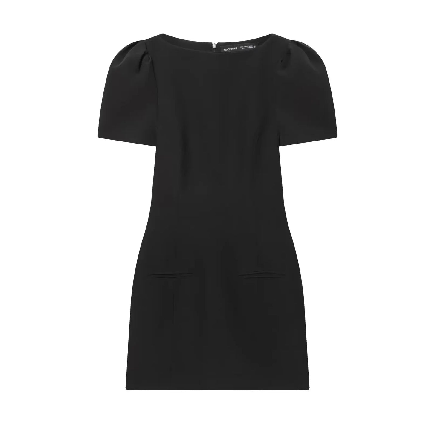Chic Elegant Women Short Sleeve Mini Dress Slim Fit High Waist Solid Midi Dresses Simple Bodycon Commuter Summer Dress ﻿