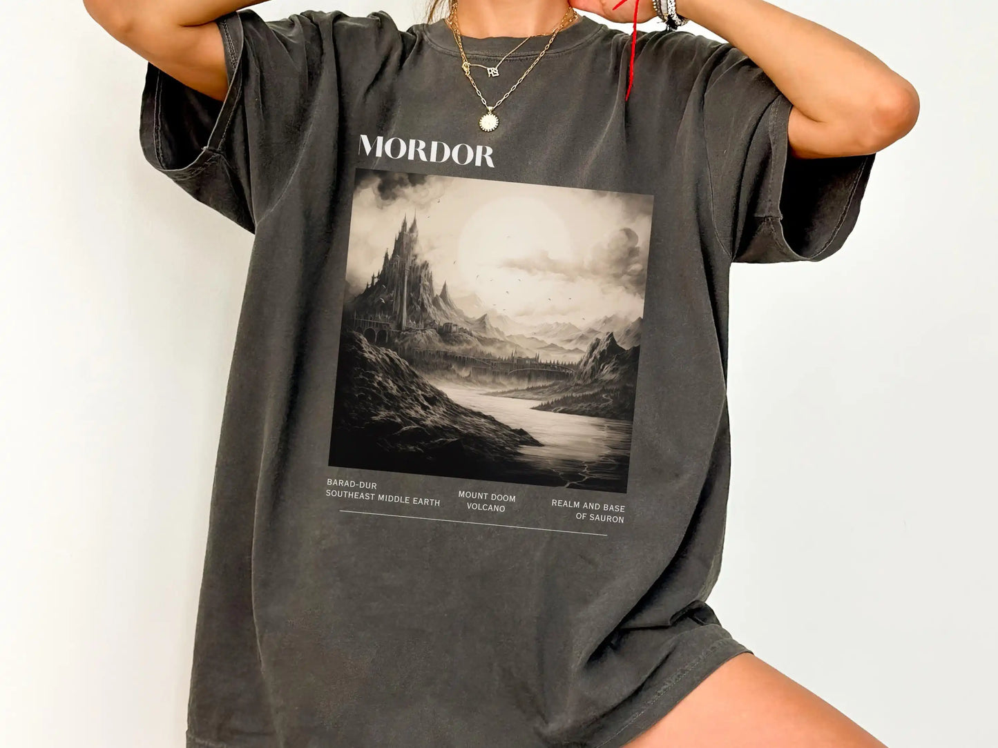 Mordor "The Lord of The Rings" T-shirt, Balador, Middle Earth Men's T-shirt Summer New Unisex Casual Fashion T-shirt