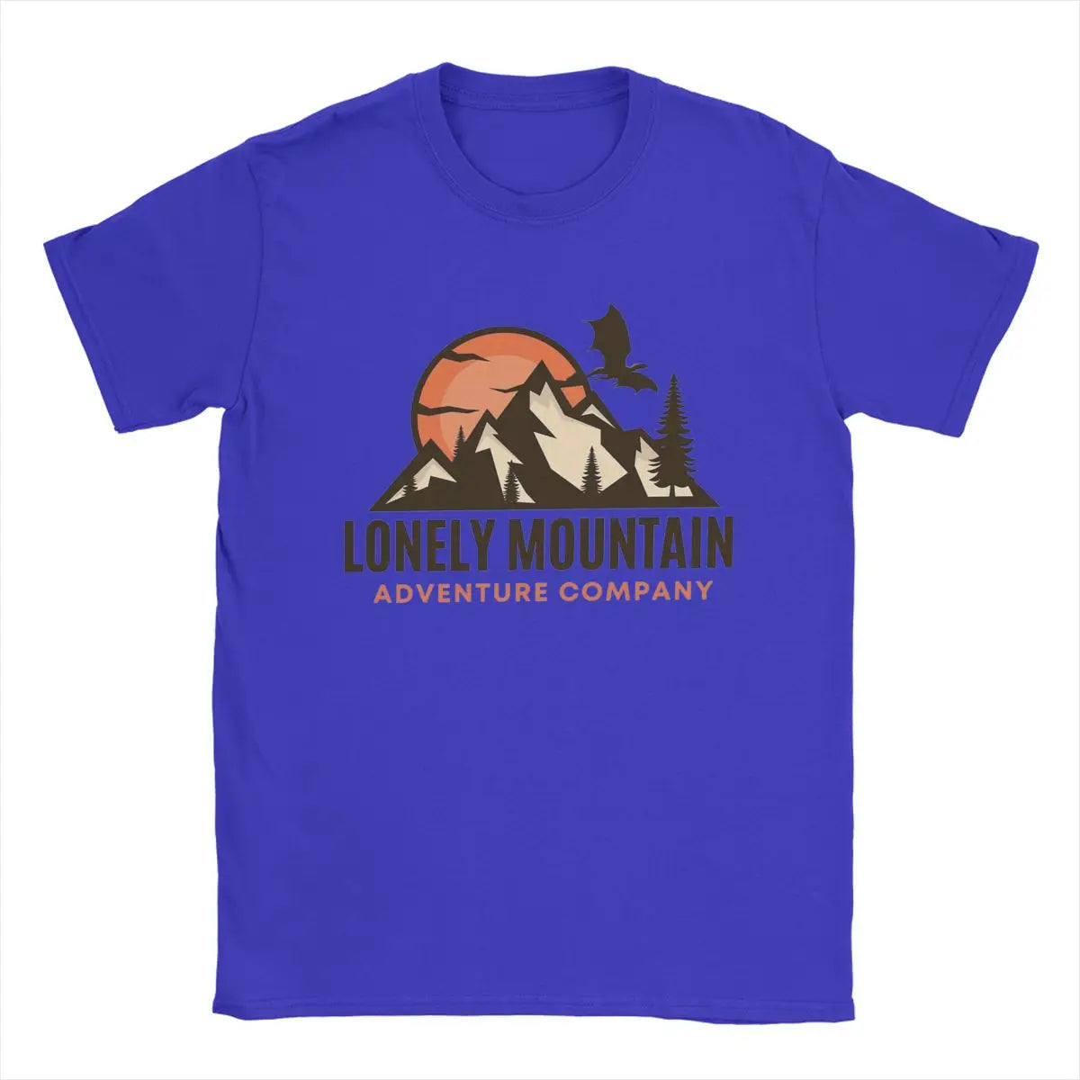 Lonely Mountain Adventure Company L-Lords Of The R-Rings T Shirt for Men Pure Cotton Vintage T-Shirt O Neck Tee Shirt Clothing