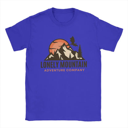 Lonely Mountain Adventure Company L-Lords Of The R-Rings T Shirt for Men Pure Cotton Vintage T-Shirt O Neck Tee Shirt Clothing