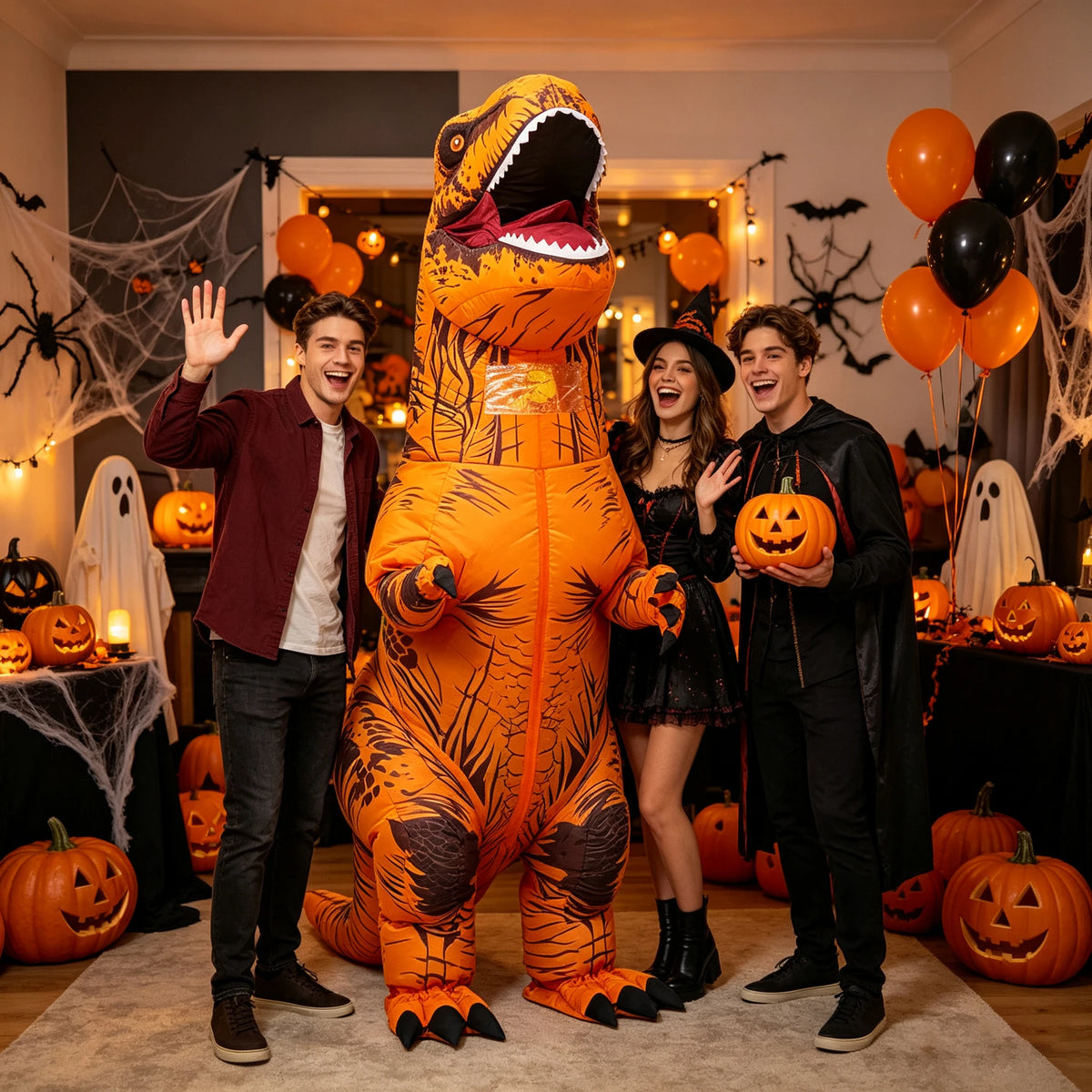 Tyrannosaurus Rex Inflatable Costume Mascot Parade Adult Cosplay Halloween Party Performance Props Activity Set