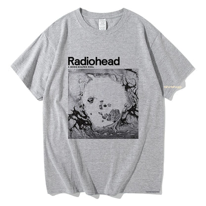 A Moon Shaped Pool T Shirt Radiohead Men/women Harajuku Vintage Graphic 100% Cotton T Shirt Classic Unisex High Quality T Shirts