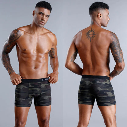 4pcs print Boxer's man underwear sexy soft cotton underpants men boxer briefs shorts BONITOS Brand High Quality