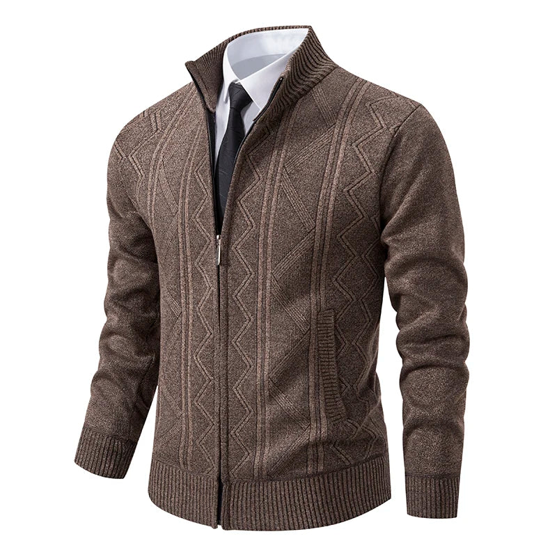 2025 New Men's Sweaters Autumn Winter Warm Zipper Cardigan Sweaters Man Casual Knitwear Sweatercoat male clothe