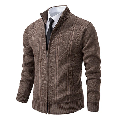 2025 New Men's Sweaters Autumn Winter Warm Zipper Cardigan Sweaters Man Casual Knitwear Sweatercoat male clothe