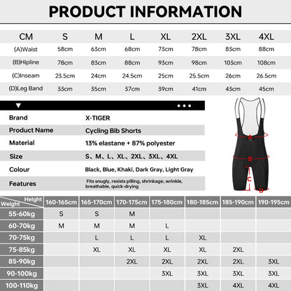 X-TIGER Cycling Bib Shorts Man 7-hour Racing Foam Cushion 2026 Summer Brown Biking Shorts Hommes MTB Long-Distance Training Clothing With Pockets