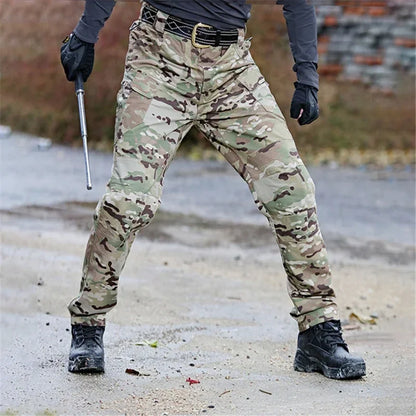 Outdoor Waterproof Tactical Cargo Pants Men Waterproof SWAT Breathable Casual Army Military Trousers Male Quick Dry Cargo Pants