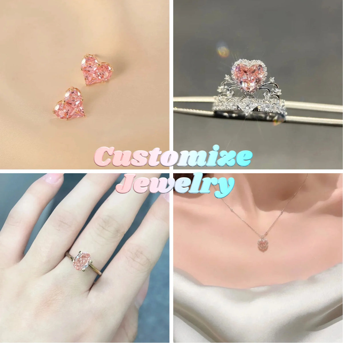 With IGI certificates Pink lab grown diamonds CVD HPHT Fancy Color Lab Created Diamond Wholesale