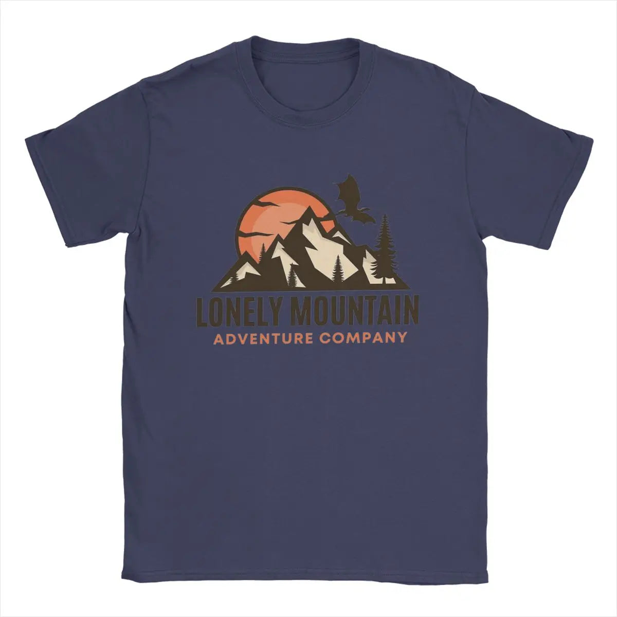 Lonely Mountain Adventure Company L-Lords Of The R-Rings T Shirt for Men Pure Cotton Vintage T-Shirt O Neck Tee Shirt Clothing