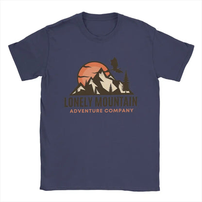 Lonely Mountain Adventure Company L-Lords Of The R-Rings T Shirt for Men Pure Cotton Vintage T-Shirt O Neck Tee Shirt Clothing