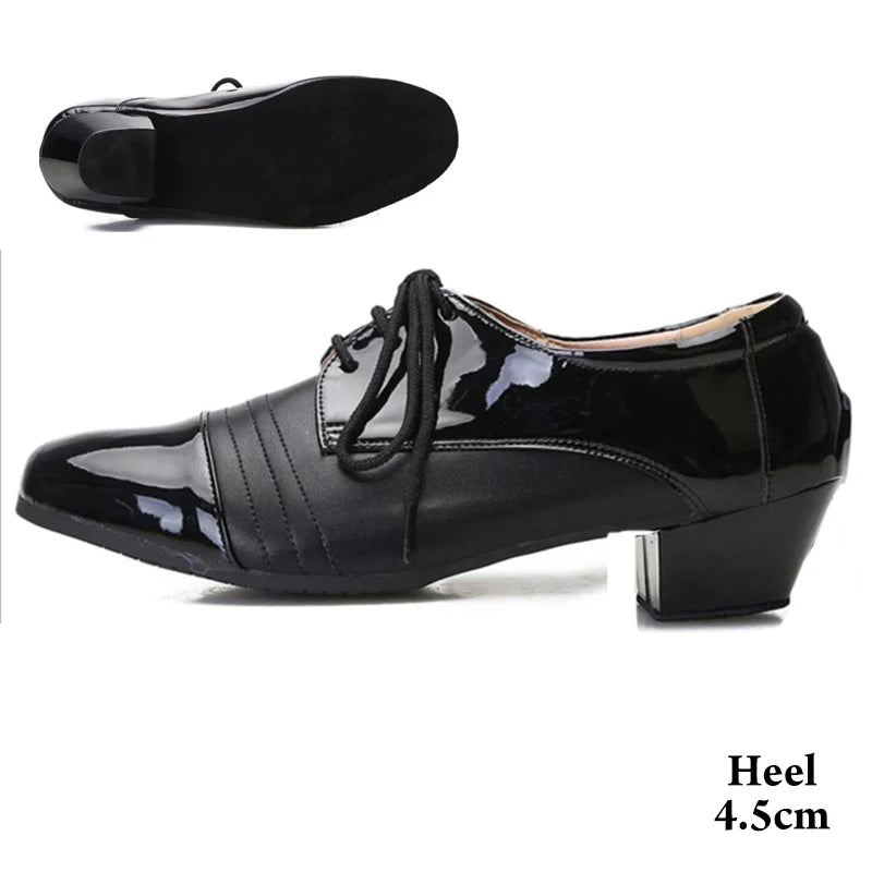 Men Latin Dance Shoes For Rumba Waltz Ballroom Party Salsa Tango Modern Dance Shoes Patent/Matte Leather Boy's Dance Sneaker