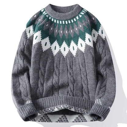 Legible Autumn and Winter Casual Sweaters Men Round Neck Collar Knitted Pullovers Male Loose Sweater Man
