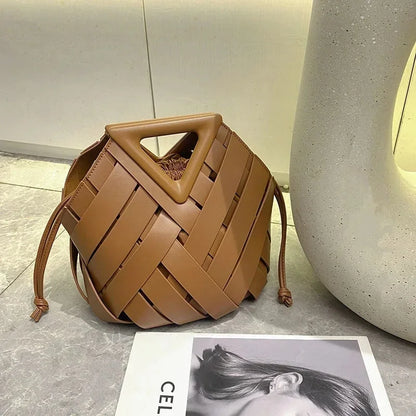 Trendy Vegan Leather Woven Tote Bag for Women Top Handle Purses and Handbags Fashionable Crossbody Shoulder Bag Tote Purses 2025