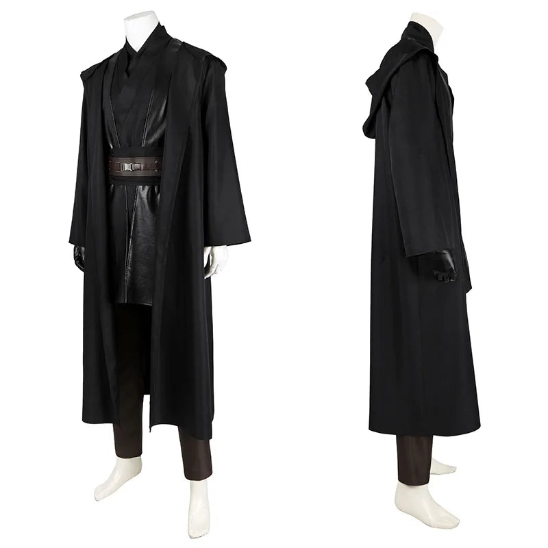 Anakin Cosplay Jedi Costume Disfraz Skywalker Vader Darth Jedi Top Pants Cloak Belt