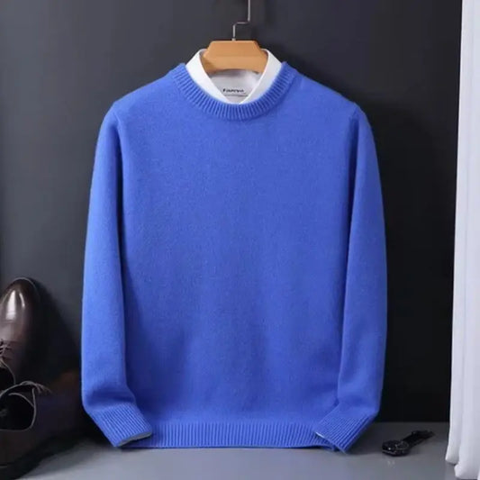 2025 Cashmere Sweater O-neck Pullovers Men's Loose Oversized M-3XL Knitted Bottom Shirt Autumn Winter