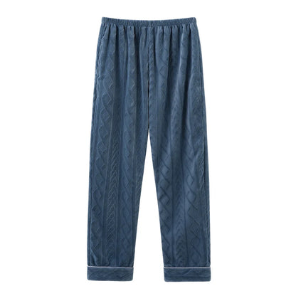 Thick Flannel Men's Plaid Trousers Big Yards Warm Sleep Pants Mens Pajamas Pants Bottoms Sleepwear Pajama for Men Pijama Hombre