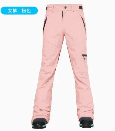 2025New Ski Pants Women Pants Overalls Windproof Waterproof Ski Suits Men Mountain Snowboard Outdoor Hiking Ski Loose Trousers