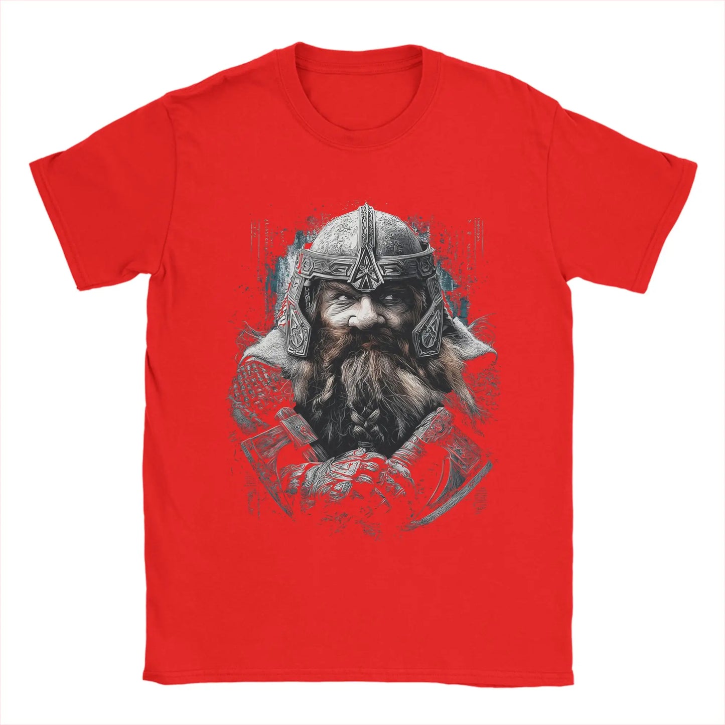 Gimli L-Lords Of The R-Rings T Shirt Men Pure Cotton Funny T-Shirt Round Neck  Tees Short Sleeve Tops 6XL