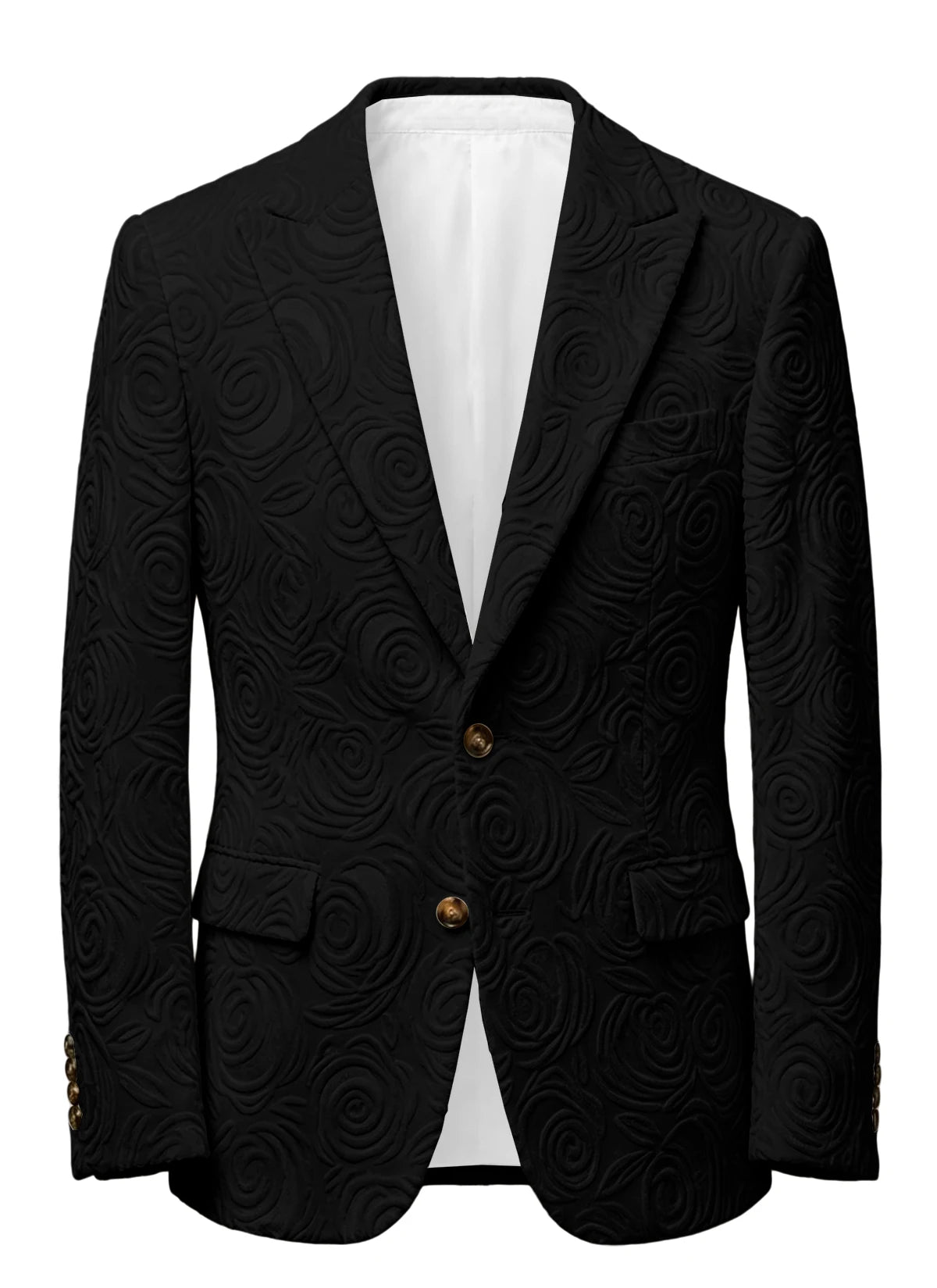 Men's Luxury 3D Embossed Textured Blazer Notch Lapel Jacket 2 buttons Slim Fit Suit Jacket Formal for Business Casual Wedding