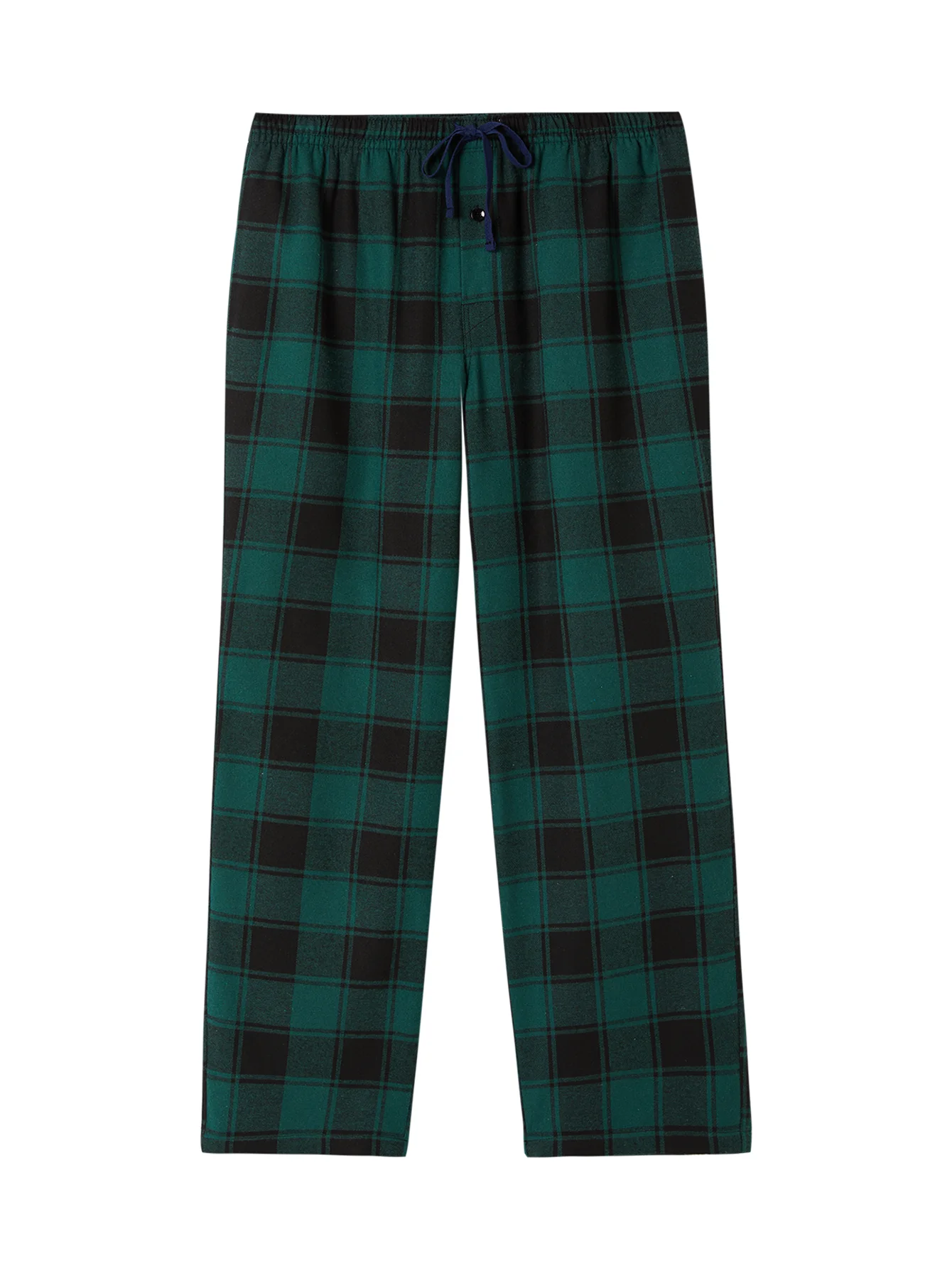 Men's Pajama Bottom Flannel Trendy Plaid Solid Casual Comfy with Pocket Warm Loose Sleeping Pants Stretchy Elastic Waistband