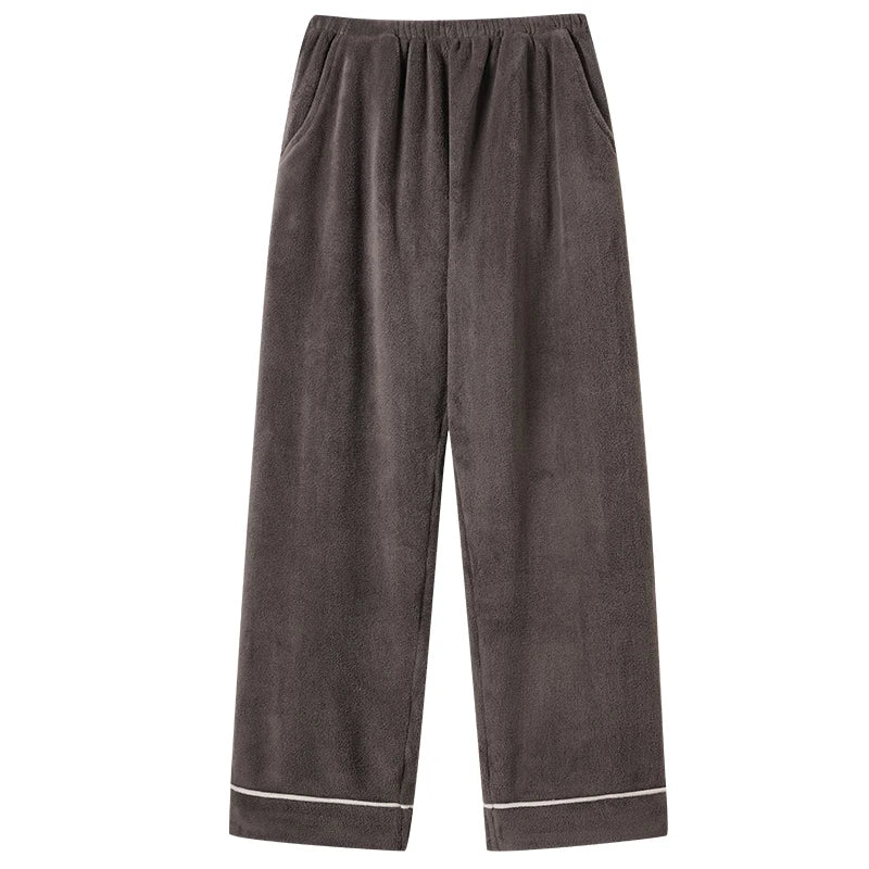 Thick Flannel Men's Plaid Trousers Big Yards Warm Sleep Pants Mens Pajamas Pants Bottoms Sleepwear Pajama for Men Pijama Hombre