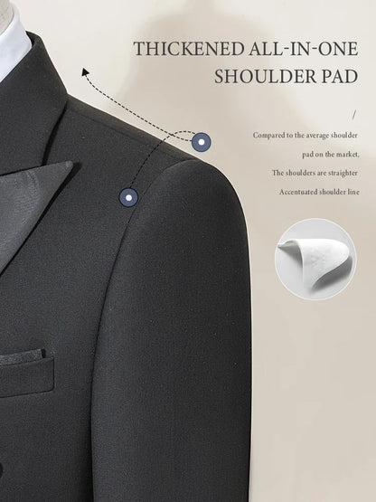 High Quality Wedding Groom Dress Men's Evening Gown Slim Fit Leisure Suit Blazers Elegant Man Suit