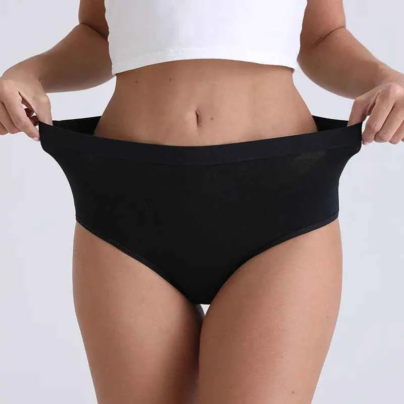 3pcs Cotton Women Panties Lady Plus Size Underwear Large Size High Waist Briefs Breathable Solid Color Female Lingerie