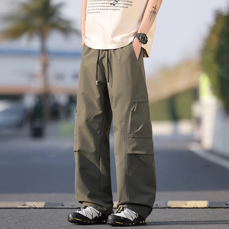 Summer Workwear Pants Man Cargo Pants Spring New Waterproof Tactical Hiking Outdoor Multi-Pockets Combat Joggers Trousers Male