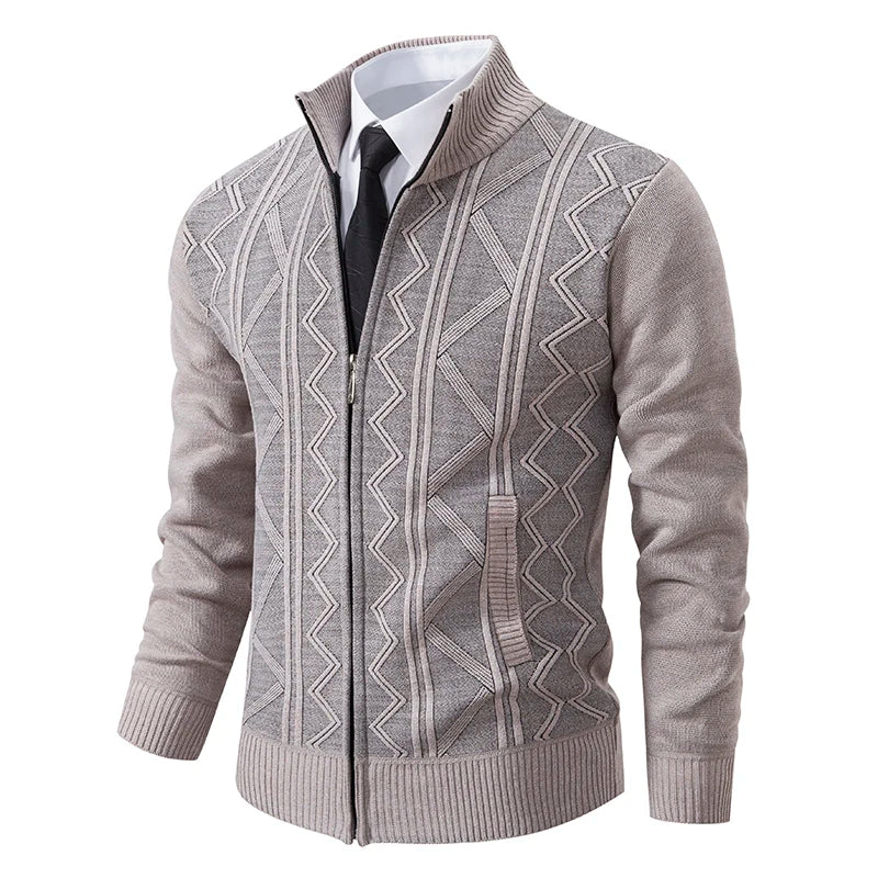 2025 New Men's Sweaters Autumn Winter Warm Zipper Cardigan Sweaters Man Casual Knitwear Sweatercoat male clothe