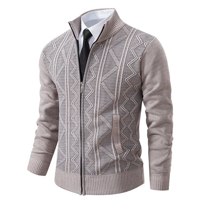 2025 New Men's Sweaters Autumn Winter Warm Zipper Cardigan Sweaters Man Casual Knitwear Sweatercoat male clothe
