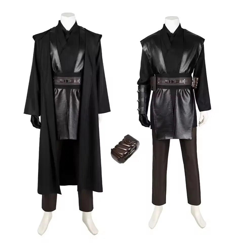 Anakin Cosplay Jedi Costume Disfraz Skywalker Vader Darth Jedi Top Pants Cloak Belt