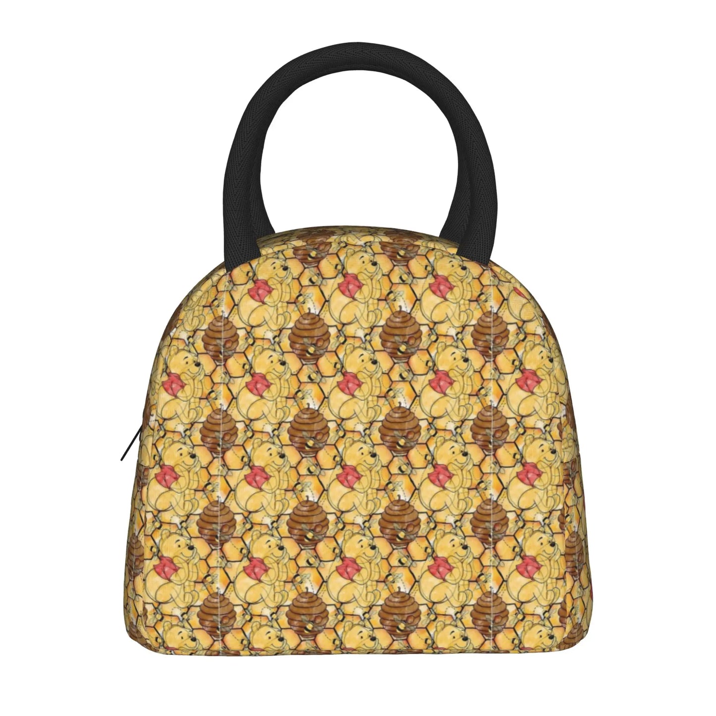 Anthropomorphic Teddy Bear Happy Insulated Lunch Bags Large Winnie The Pooh Reusable Thermal Bag Lunch Box Tote Work  Outdoor