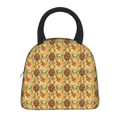 Anthropomorphic Teddy Bear Happy Insulated Lunch Bags Large Winnie The Pooh Reusable Thermal Bag Lunch Box Tote Work  Outdoor