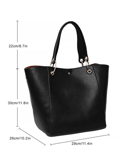 Women Large Tote Bag PU Leather Waterproof Handbags Shoulder Bag Women's
