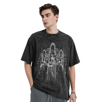 Mordor L-Lords of the R-Rings T Shirts Hip Hop Washed Short Sleeve Harajuku T-Shirts Men Women Tops Streetwear Summer Tee Shirt