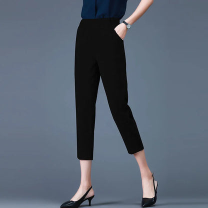 Casual Capris For Women Small Stature Thin Summer High Waisted Straight Tube Loose Fitting And Slimming Over Harun Pant