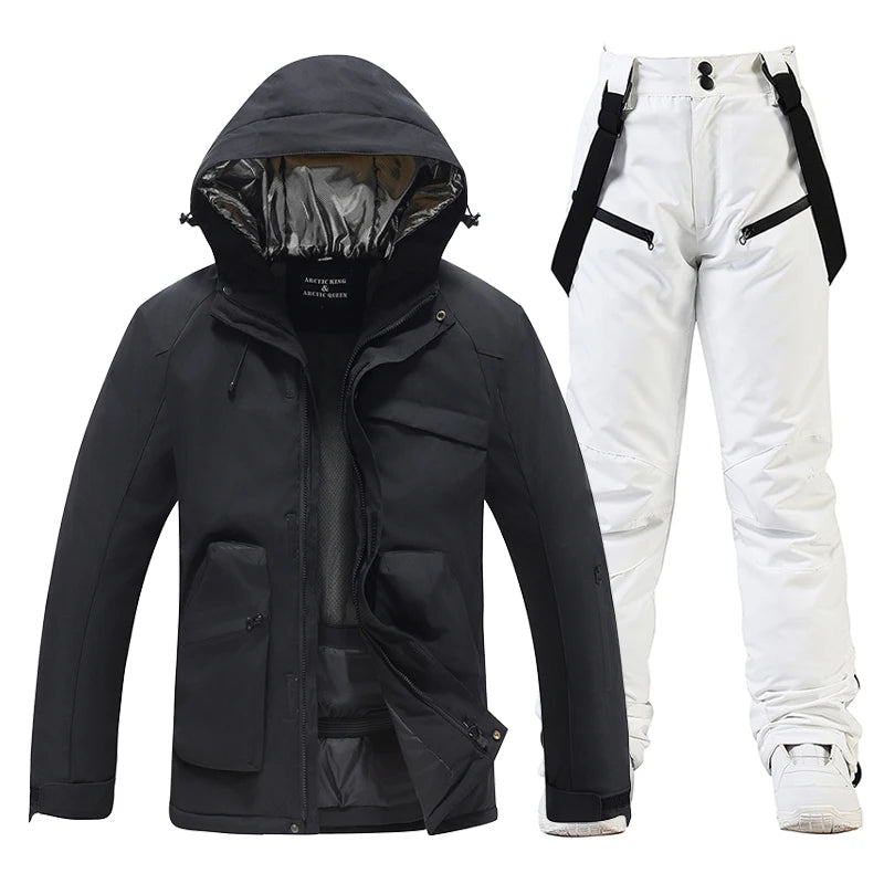 New, Men's and Women's Ski Suit Sets, Waterproof, Snow Costume, Ski Jacket and Pant Set, Outdoor Clothing, Snowboarding, Overall