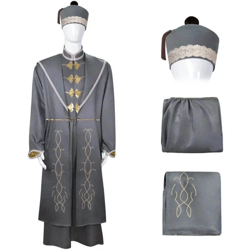 New Magic School Professor Dumbledore Cosplay Costume Adult Unisex Cloak Hat Suit Carnival Costumes Outfit