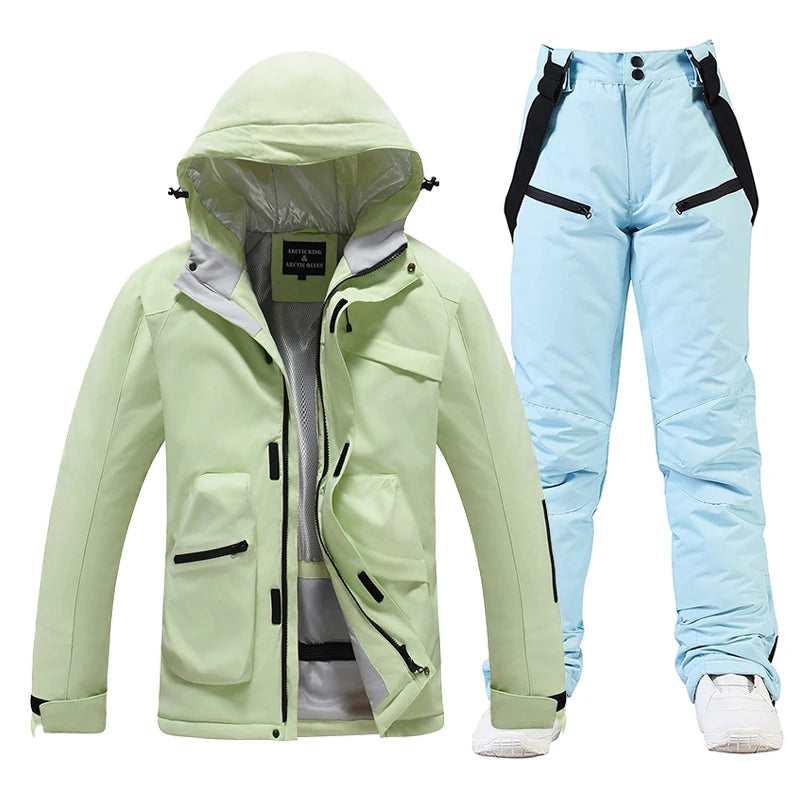 New, Men's and Women's Ski Suit Sets, Waterproof, Snow Costume, Ski Jacket and Pant Set, Outdoor Clothing, Snowboarding, Overall