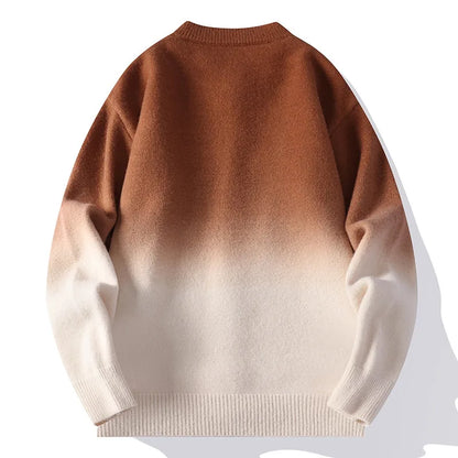Legible Autumn and Winter Casual Sweater Men Loose Knitted Cardigan Male Round Neck Collar Sweatercoats Man