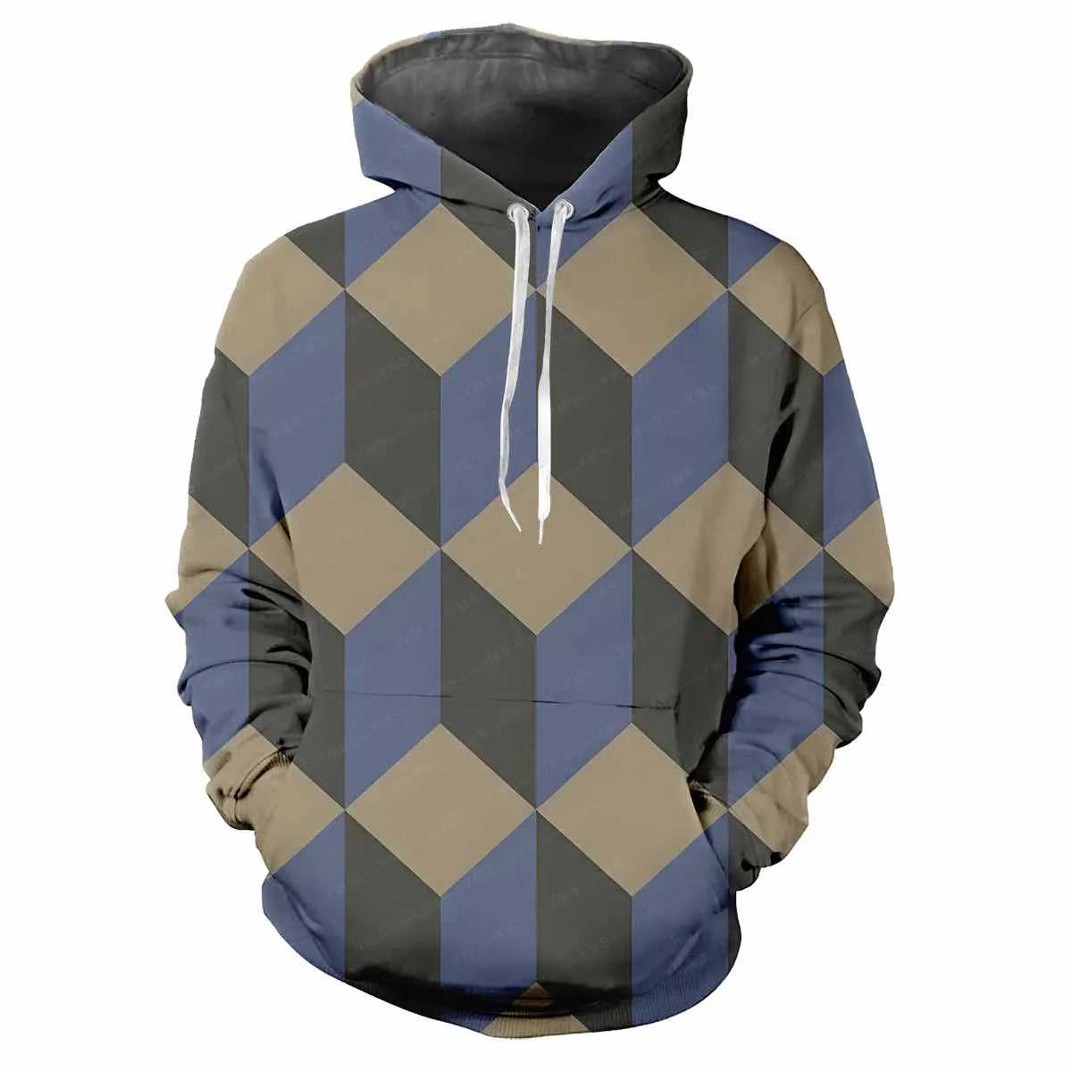 2024 Fashion Minimalist Plaid 3D Printed men's Tops Casual Soft Comfort Elegant men's Hoodies Personalize Outdoor Sports Hoodie