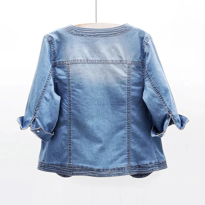 Women Denim Jacket 2024 New Spring Summer Short Coat Blue Jeans Jackets Casual Tops Loose Tops Lady Outerwear