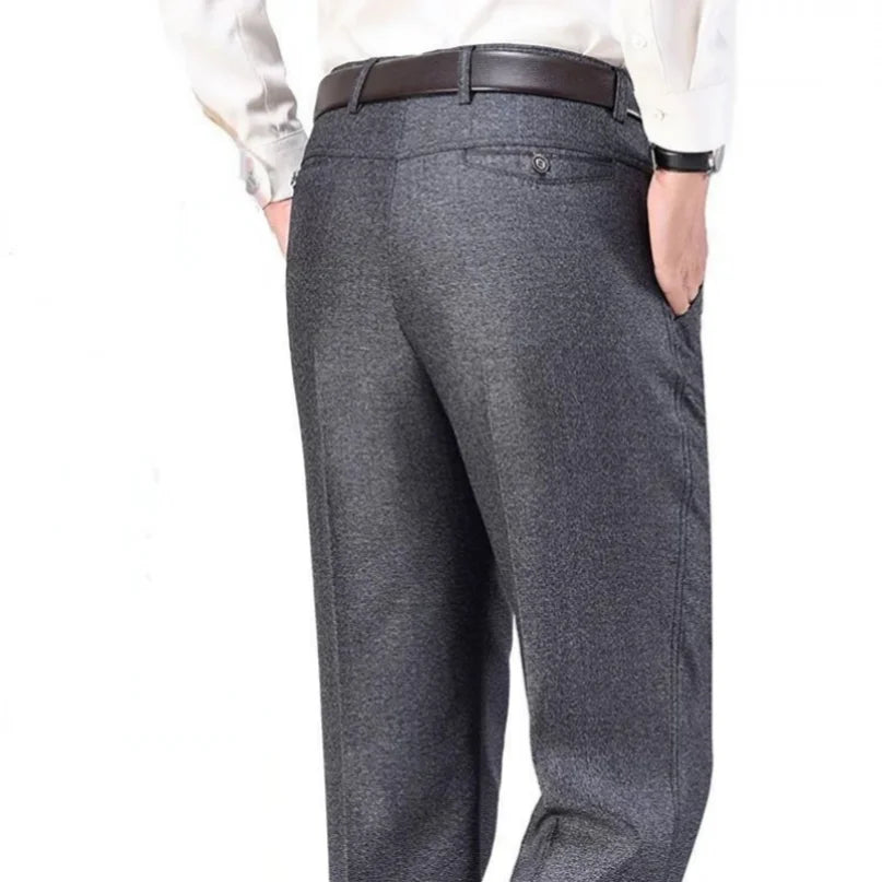 High-Quality Men's Suit Pants Classic Summer Spring Pants High Waist Autumn Trousers